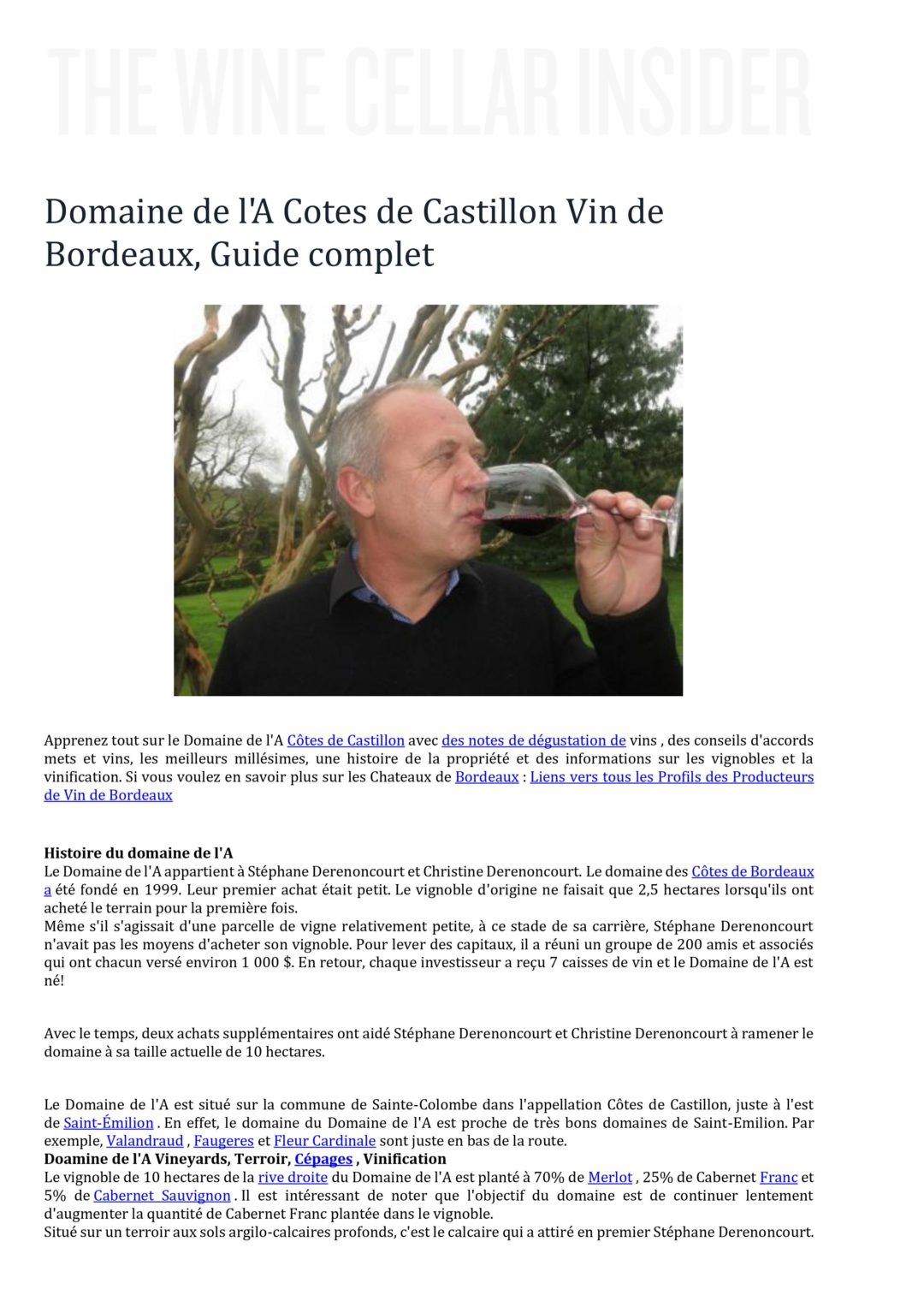 THE WINE CELLAR INSIDER Domaine de L'A